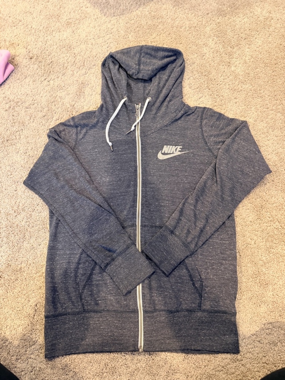 Nike Full-Zip Hoodie in Heather Charcoal